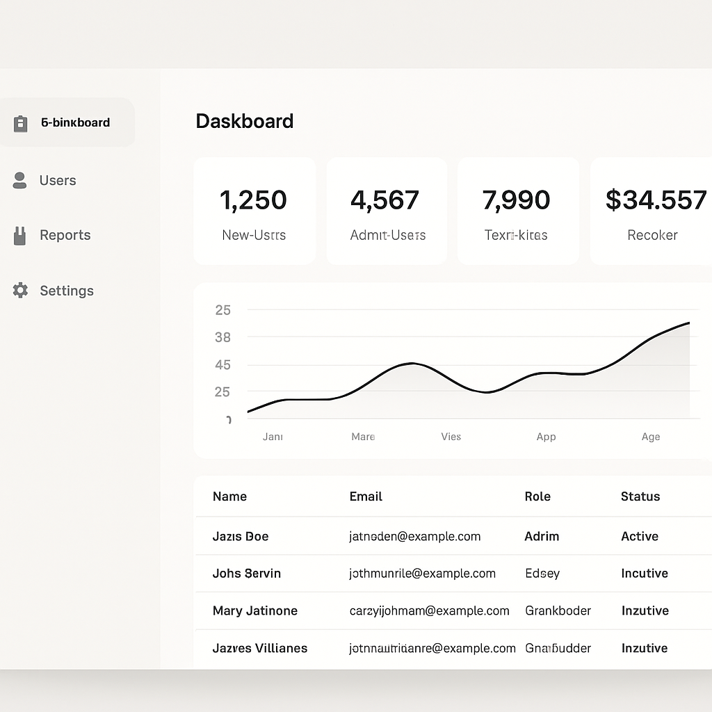 Dynamic Admin Dashboard interface preview
