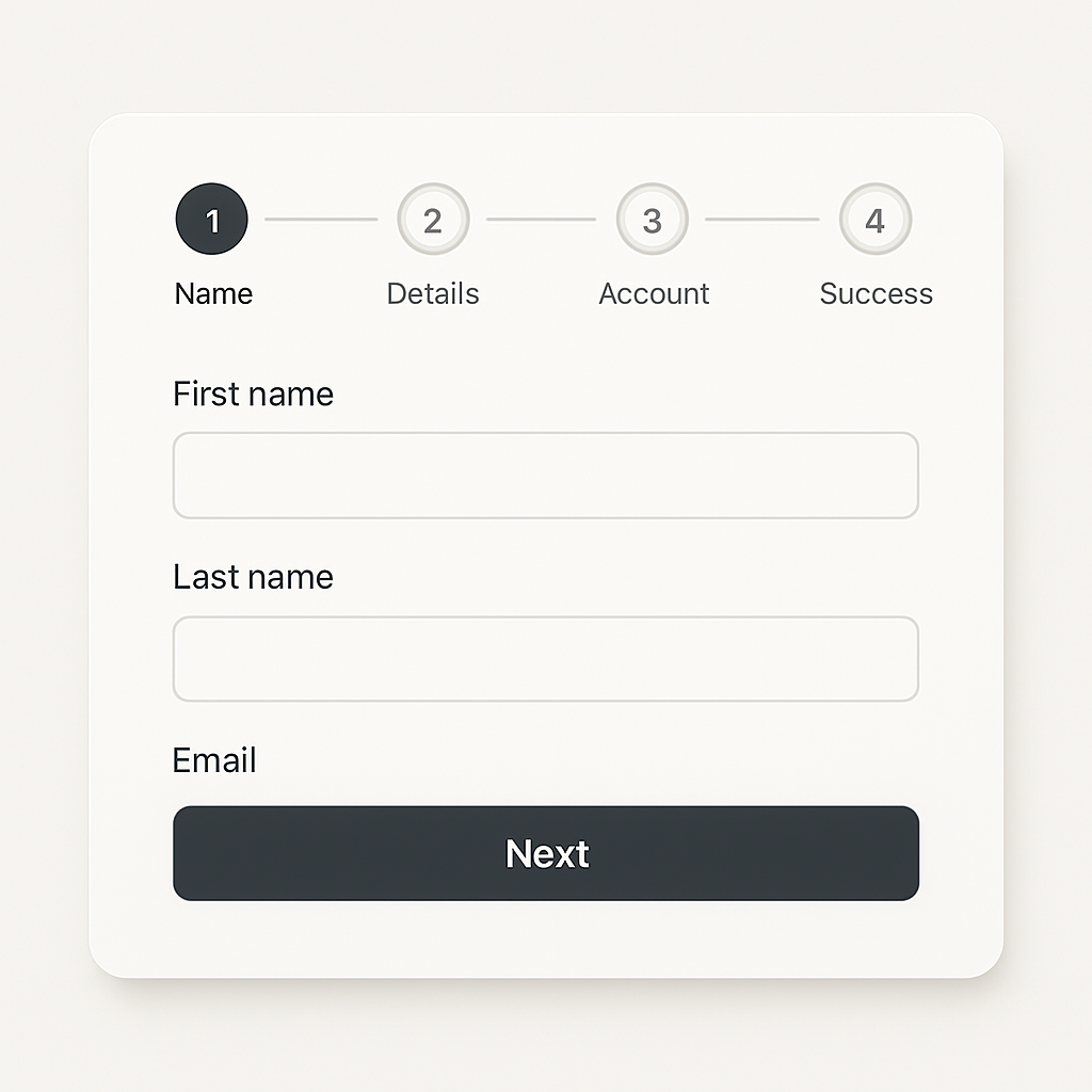 Multi-step Form Platform interface preview