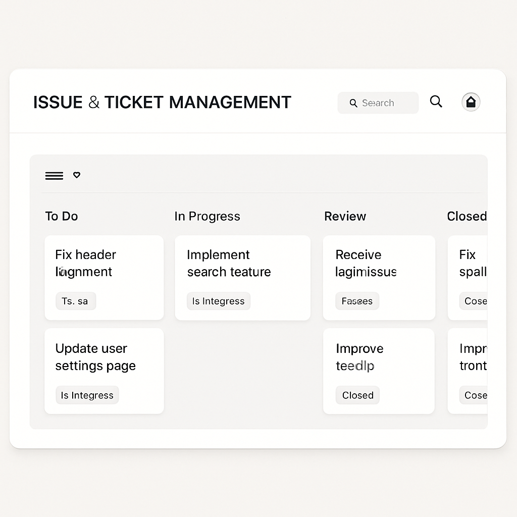 Ticketing & Issue Management interface preview
